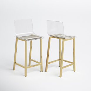 Acrylic counter stools with best sale gold legs